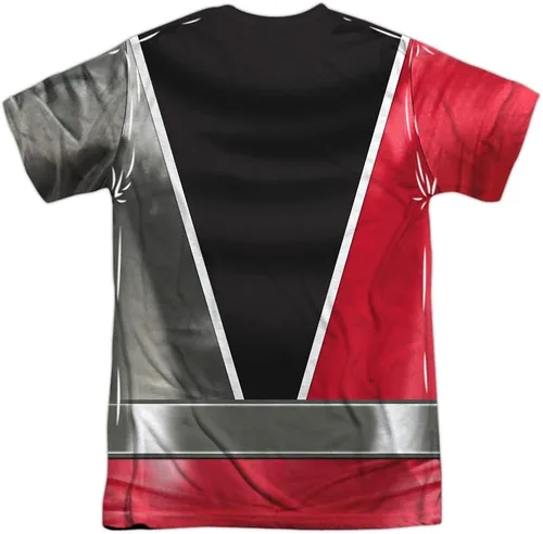 Vista 3 de Popfunk Classic Power Rangers - Camiseta unisex para disfraz de Halloween (delanteratrasera)