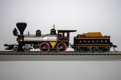 Vista 5 de Bachmann Trenes - 4-4-0 American - Locomotora DCC Ready - Santa FE con carga de madera - Escala HO