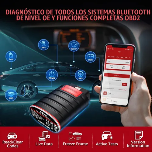 Vista 3 de KINGBOLEN Ediag OBD2 escáner Bluetooth, herramienta de escaneo bidireccional del sistema completo All Software 1 Year Update For iOS & Android