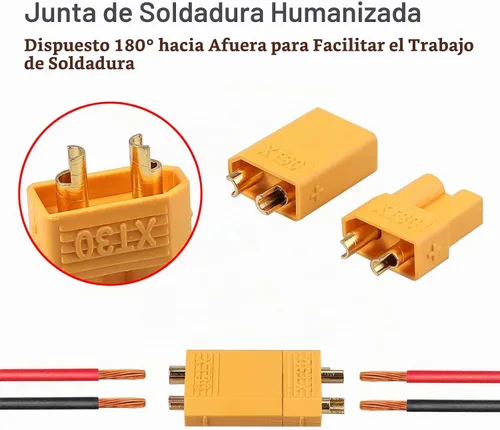 Vista 3 de AUTOUTLET 20 unids 10 pares XT30 bala conectores macho y hembra con termorretráctil para coche RC/barco/batería LiPo