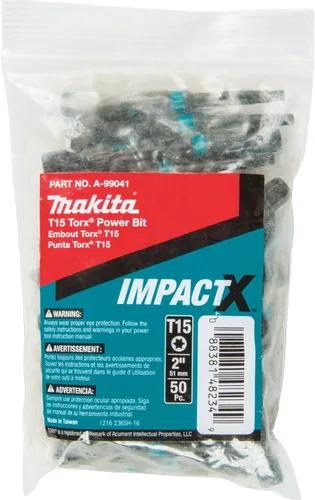 Vista 11 de Makita A-96730 Impactx T15 Torx 2″ Power Bit, 2 Pack
