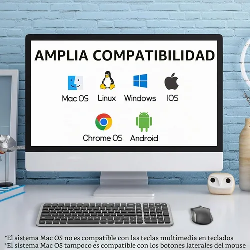 Vista 6 de Ratón inalámbrico silencioso compacto ultrafino ComboIronGrey KM358-Gris