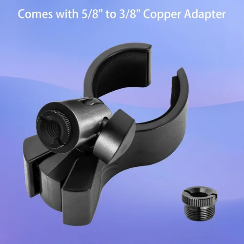 Vista 6 de Soporte para micrófono, clip accesorio grande para soportes, compatible con la mayoría de micrófonos condensadores y inalámbricos con un rango