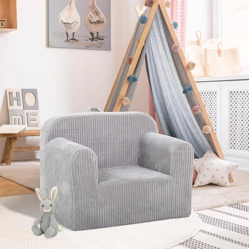Vista 2 de Ulax furniture Sofás convertibles para niños Sillón infantil (gris)