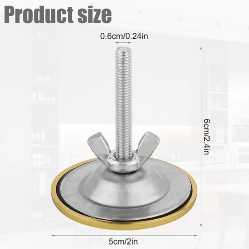 Vista 2 de Cubiertas para orificios para fregadero, 2 pulgadas, acero inoxidable, para fregadero de cocina, tapa de orificio de grifo, buen sellado, orificio