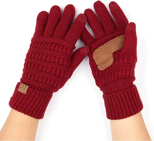 Vista 22 de Funky Junque Guantes de invierno para mujer – Lindos guantes de punto con forro polar para pantalla táctil y mensajería para mujeres, accesorios