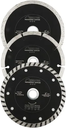 Vista 9 de SHDIATOOL Kit de discos de corte de hojas de sierra de diamante de 4 pulgadas para rueda de corte segmentada de azulejos de porcelana 7/8 "o 5/8