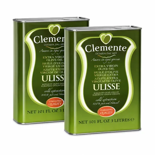 Vista 9 de Clemente Ulisse Aceite de oliva virgen extra Sin OMG Extracto en frío (34 onzas líquidas (1 litro) - Paquete de 2