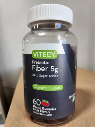 Vista 7 de Viteey Gomitas de fibra prebiótica para adultos, 0.18 oz - Gomitas de suplemento de fibra soluble digestiva y salud intestinal - Cero azúcar