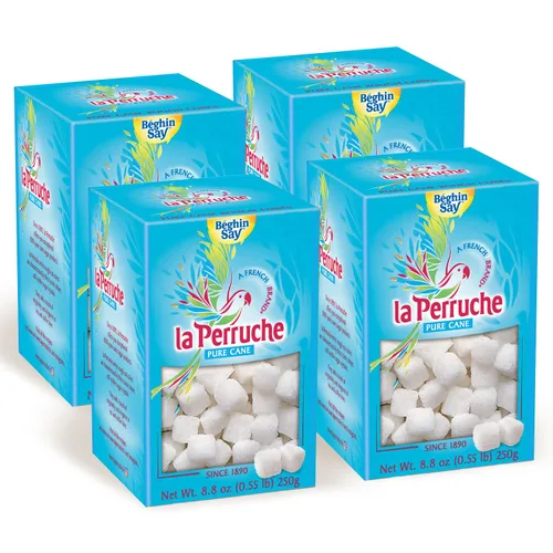 Vista 6 de La Perruche cubos de azúcar de caña pura (250g/8.8oz caja) Cubos de azúcar ideales para tés Paquete de 1