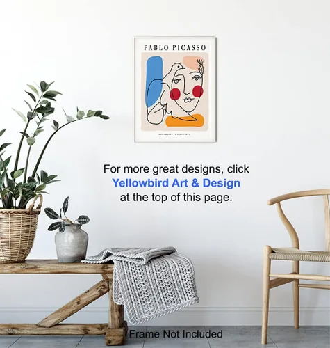 Vista 6 de Pablo Picasso - Póster artístico para pared y decoración, arte abstracto de mediados de siglo moderno y contemporáneo de 8 x 10 pulgadas, póster