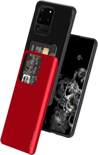 Vista 8 de GOOSPERY Sky Slide - Funda para Samsung Galaxy S20 Ultra (2020) de doble capa con tarjetero y cartera (dorado)