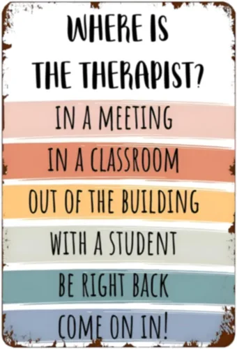 Vista 10 de LYXDS Letrero de puerta de consejero escolar Where Is The Counselor Counseling Office Decor Poster Metal Tin Sign School Classroom Decor 8x12 in