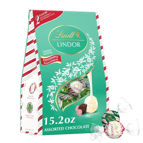 Vista 19 de Lindt Lindor - Trufas de chocolate surtidas de caramelo, bolsa de 15.2 onzas