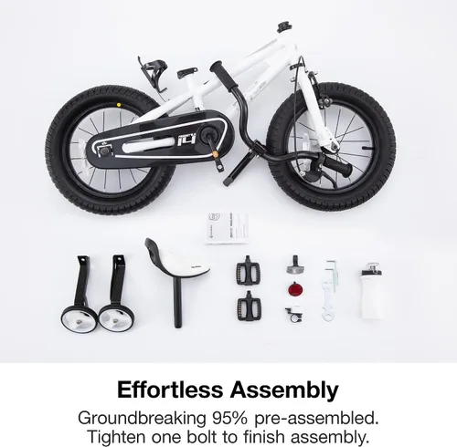 Vista 5 de RoyalBaby Freestyle - Bicicleta de aprendizaje para niños pequeños de 12 pulgadas, con ruedas de entrenamiento, para niños y niñas, principiantes