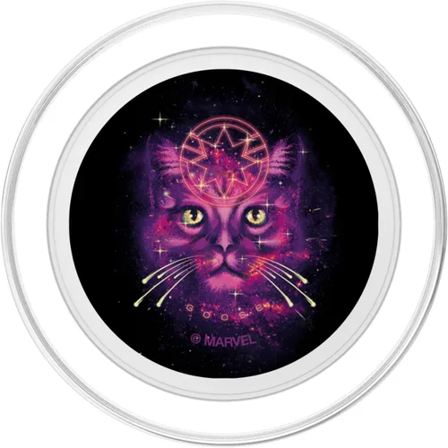 Vista 2 de Marvel Capitán Marvel - PopSockets MagSafe PopGrip de ganso galáctico morado para iPhone