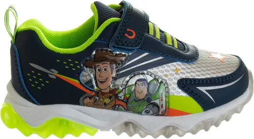 Vista 2 de Disney Pixar Toy Story - Zapatos deportivos para niños Buzz Lightyear y Woody sin cordones iluminados para niños pequeños, tenis deportivos