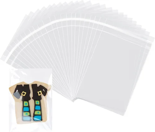 Vista 9 de Bolsas de celofán autosellantes, bolsa para barra de pretzel, bolsas de celofán resellables transparentes de 2 x 10 pulgadas, autoadhesivas, 100