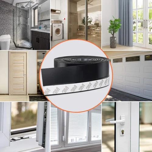 Vista 7 de MIKOSI cinta de sellado de silicona de 26 pies, cinta adhesiva para puertas, ventanas, huecos de duchas
