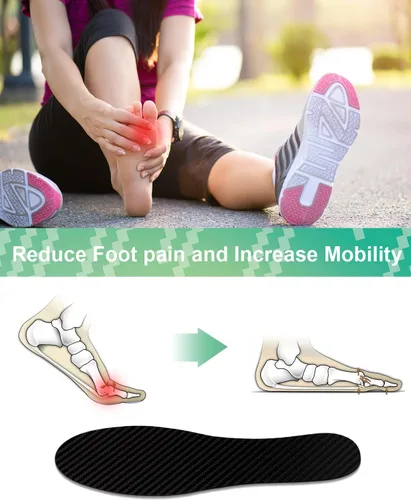Vista 2 de Plantilla de fibra de carbono, plantillas de inserción de fibra de carbono para mujeres y hombres, plantilla semirrígida para Hallux Rigidus, dolor