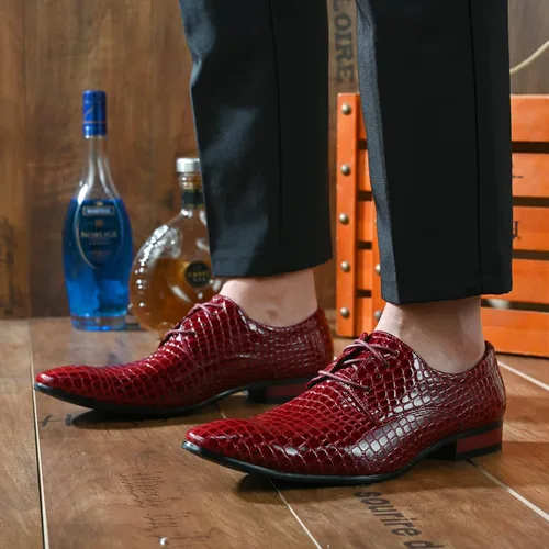 Vista 4 de Zapatos Oxford para hombre, zapatos de vestir clásicos de moda