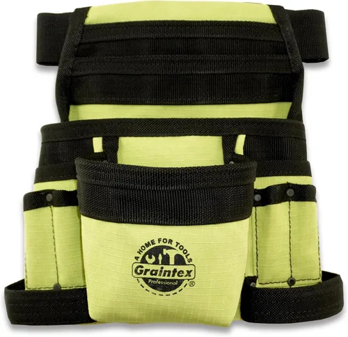 Vista 12 de Graintex Bolsa de herramientas de lona para acabado de 10 bolsillos Negro Cinturón de correa de 2' Bolsa de herramientas de lona duradera