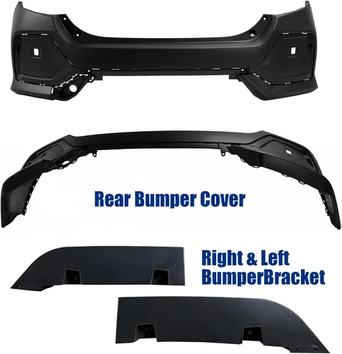 Vista 2 de Kit de piezas de carrocería trasera para Honda Civic Type R Style 2016-2018 Juego de parachoques trasero