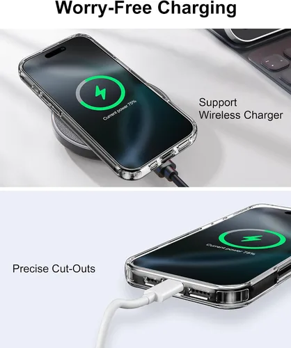 Vista 374 de HOOMIL Funda para iPhone 7 Plus/iPhone 8 Plus de 5.5 Pulgadas, sin amarillamiento, protección contra caídas, cubierta trasera dura transparente