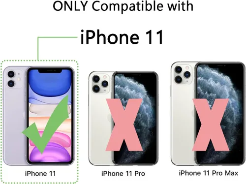 Vista 2 de FanTEK Funda compatible con iPhone 11 con 2 protectores de pantalla y 1 protector de lente de cámara, funda de cristal transparente compatible