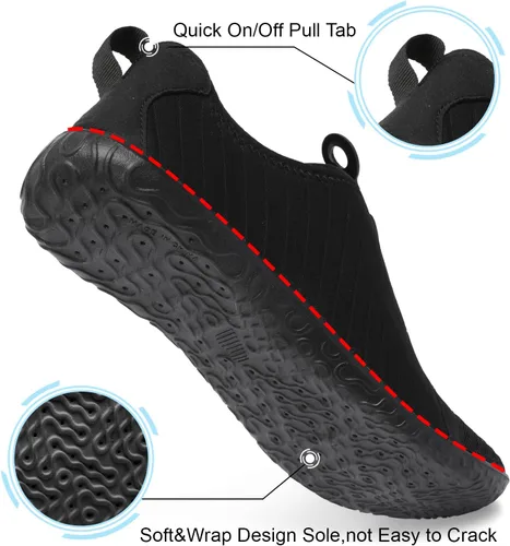 Vista 2 de Spesoul Zapatos acuáticos transpirables de secado rápido para mujer y hombre, calcetines acuáticos suaves para senderismo, natación, playa, surf