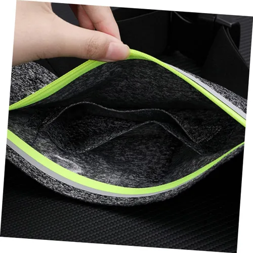 Vista 3 de YARNOW Running Waist Bag for Phones Up to Reflective Multifunctional Outdoor Pouch with Zipper Sweat-resistant Nylon Fitness Belt for Men and Women