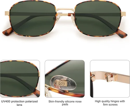 Vista 12 de SOJOS Retro Polarized Oval Sunglasses for Women Men Trendy Classic Shades UV400 Protection SJ1177