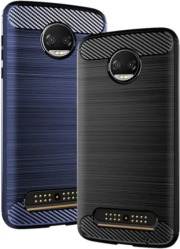 Vista 6 de Funda de teléfono para Moto Z2 Force con protector de pantalla de vidrio templado y silicona delgada de cuerpo completo, accesorios de goma