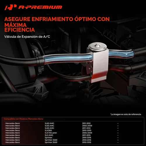 Vista 6 de A-Premium Válvula de expansión de CA compatible con Dodge y Mercedes-Benz