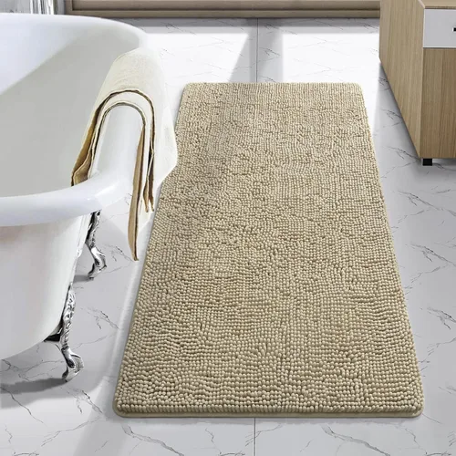 Vista 60 de LOCHAS - Alfombra de baño de lujo lanuda de 24 x 17 pulgadas, color beige