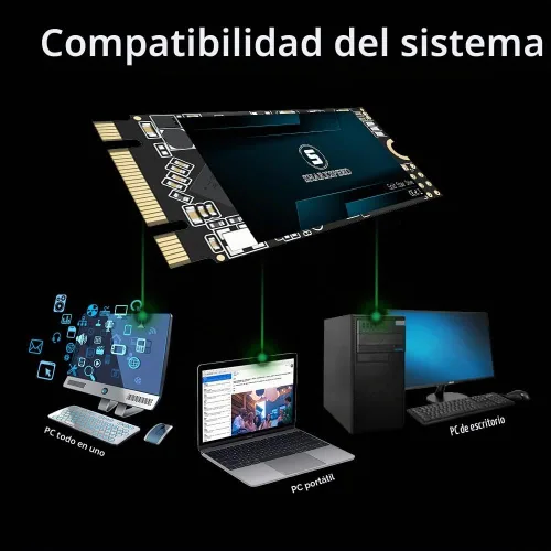 Vista 5 de SSD 64GB M.2 2242 NGFF 1.654 in SATA 3 Unidad interna de estado sólido para computadora portátil de escritorio (M.2 2242, 64GB)