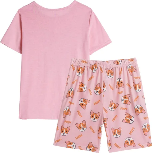 Vista 2 de Vopmocld Conjunto de pijama de 2 piezas con bonito diseño de panda para niñas grandes