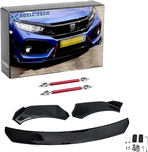 Vista 25 de x xotic tech Labio Universal para Parachoques Delantero Alerón de Barbilla Divisor Difusor Protector de Ala Moldura Kit de Carrocería de Coche