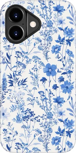 Vista 96 de Funda para iPhone 12 Mini, compatible con carga inalámbrica, protección de doble capa con elegante diseño de flores silvestres, silicona suave +