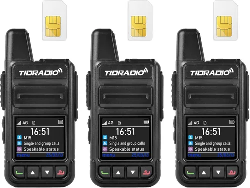 Vista 3 de TIDRADIO M15 Globla Rapid Walkie Talkies de largo alcance 5000+ millas PoC Radios