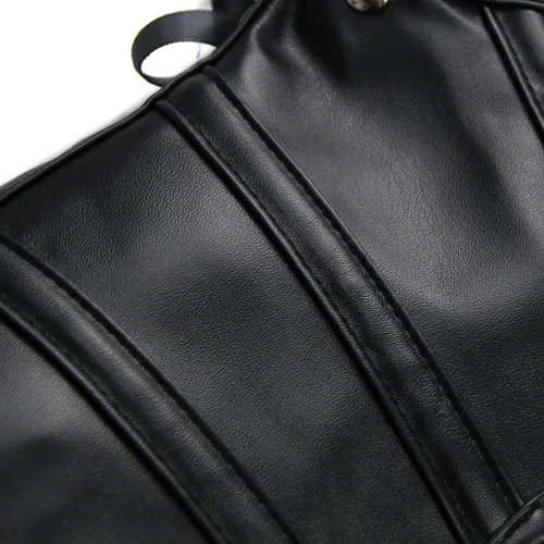 Vista 4 de Charmian Disfraz de cuero gótico Steampunk para mujer chaqueta de hombro