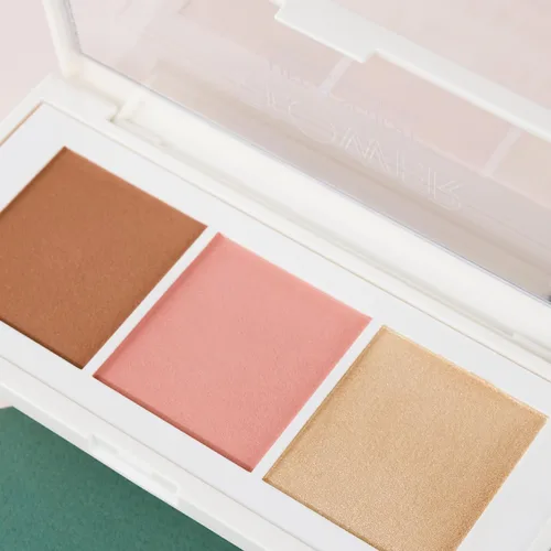 Vista 9 de FLOWER BEAUTY By Drew Barrymore Lift & Sculpt - Paleta de contorno + rubor + resaltado - polvo cremoso + mezclable (claro a mediano)