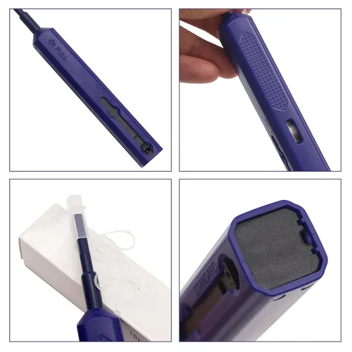 Vista 2 de 1 pc limpiador de fibra óptica Herramientas de fibra óptica Cleaing Pen para LC/MU 0.049 in Conector Más de 800 Limpia la cara del extremo