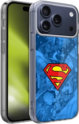 Vista 63 de Head Case Designs Funda de gel con licencia oficial de Superman DC Comics Collage Comicbook Art [protección de grado militar] compatible con Apple