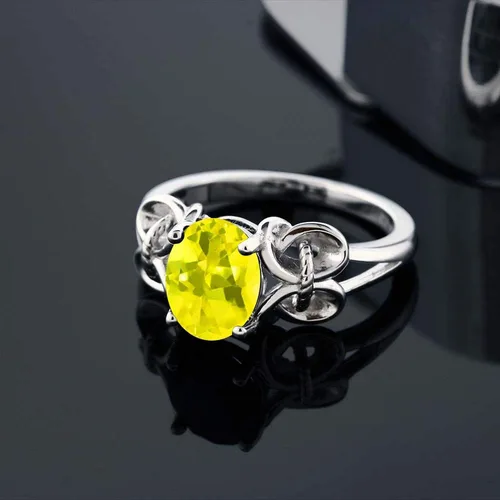 Vista 41 de Gem Stone King Anillo de compromiso ovalado con piedra natal para mujer, plata de ley 925, ovalado de 0.354 x 0.276 in, anillo de compromiso