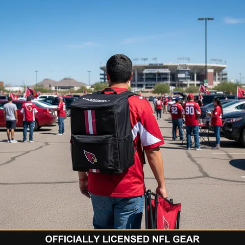 Vista 4 de Mochila hielera – Hielera portátil de lados suaves – Bolsa aislada con capacidad para 36 latas – Equipo de fútbol americano – Muestra tu espíritu