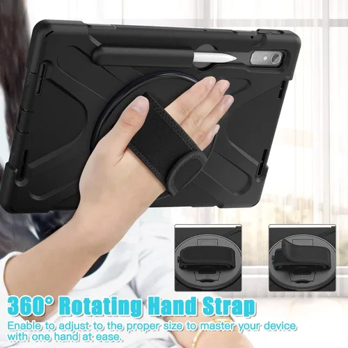 Vista 3 de Junfire Funda resistente a prueba de golpes para Lenovo Tab P11 Pro Gen2 de 11.2 pulgadas (TB-132FU/TB-138FC) 2022, funda resistente de servicio