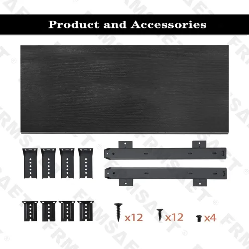 Vista 5 de FRMSAET Accesorios para Muebles Productos de Oficina Conjuntos de Hardware 20/24/30 pulgadas Bandeja para Teclado Soporte de Madera para Debajo