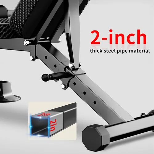 Vista 4 de Z ZHICHI Banco de pesas ajustable, bancos de entrenamiento de fuerza para entrenamiento de cuerpo completo, capacidad de 880 libras, juego de banco