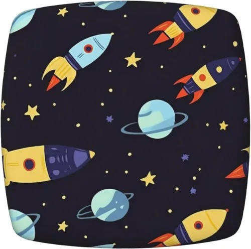 Vista 10 de Fundas de asiento cuadradas para silla de cocina con diseño floral de hojas de calabaza de otoño, de 16.9 pulgadas, dos piezas, funda de cojín